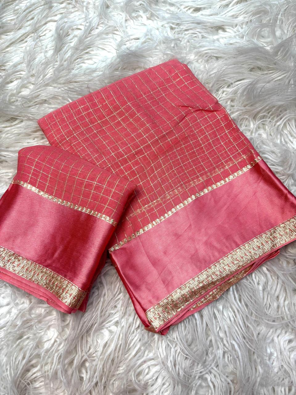 Savithri - Viscose Georgette Saree with Satin Border