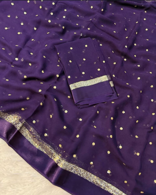 Uttara - Pure Viscose Georgette Saree