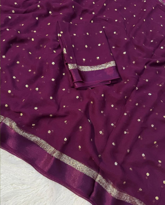 Uttara - Pure Viscose Georgette Saree