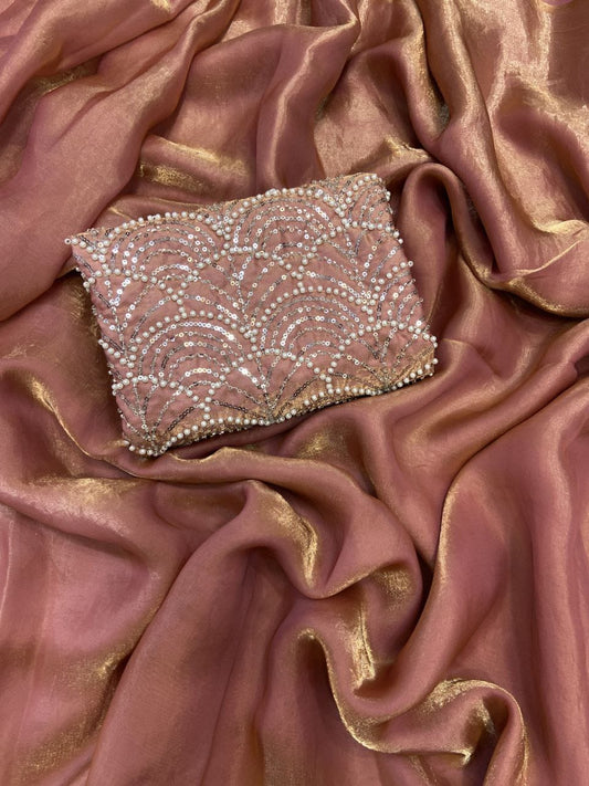Nakshathra - Space Silk Saree With Designer Blouse