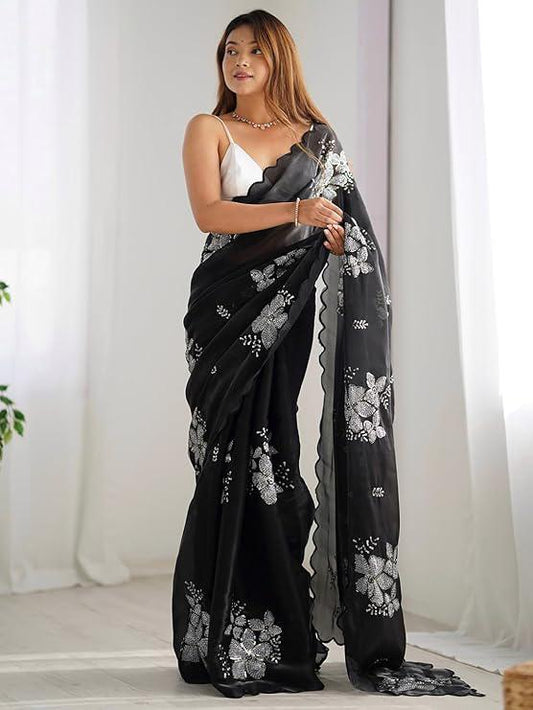 Taruni - Premium Satin Organza Saree