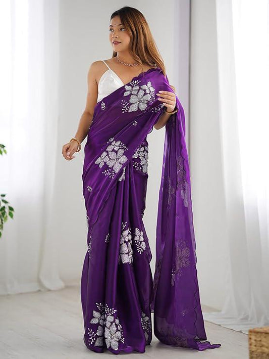 Taruni - Premium Satin Organza Saree