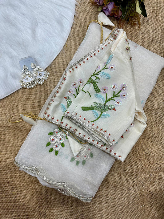 Shaaravi - Organza Embroidary Saree