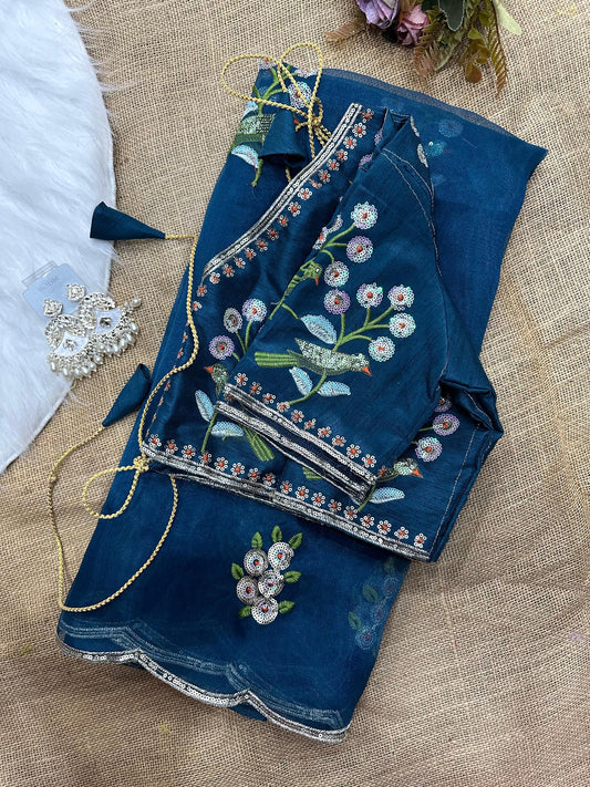 Shaaravi - Organza Embroidary Saree