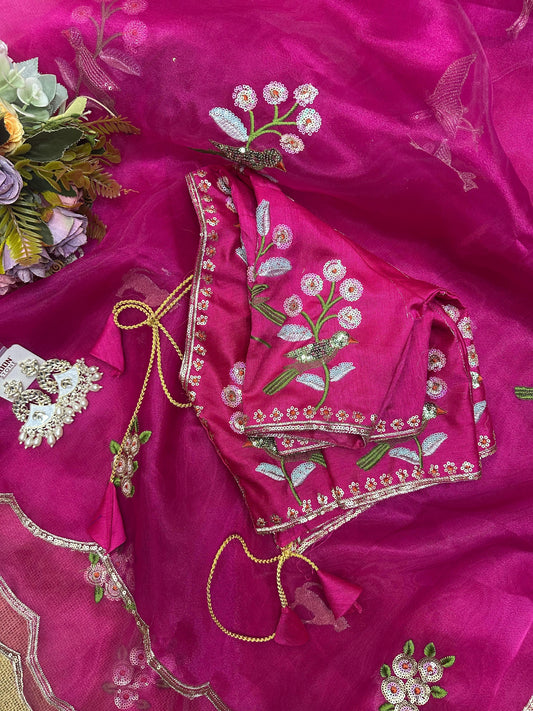 Shaaravi - Organza Embroidary Saree