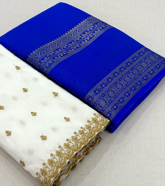 Indumati – Semi Mysore Crepe Saree