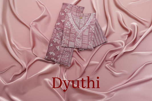 Pure Jaipur Cotton Printed Pink Kurta Set